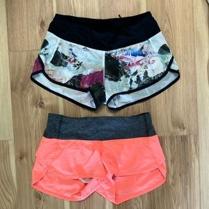 LULULEMON Speed Up Shorts 2 Pairs Sz 4
